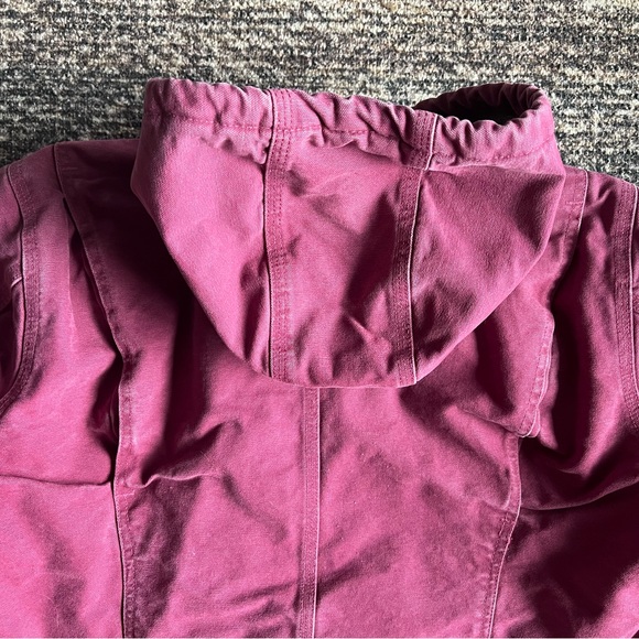 {SOLD} Original Carhartt Washed Sandstone Sierra Jacket Sherpa Lined WJ141 - Picture 6 of 6